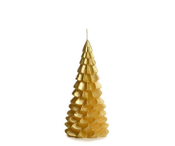 Kerstboom Kaars Goud