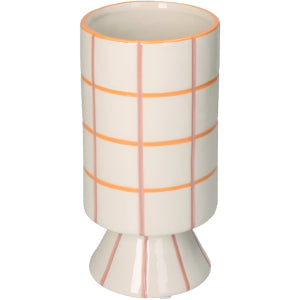Vaas Roze/Oranje Ruit