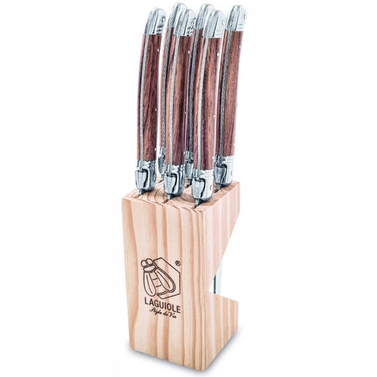 Steakmessen Set Dark Wood