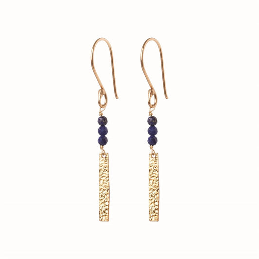 Bar Lapis Lazuli Earrings