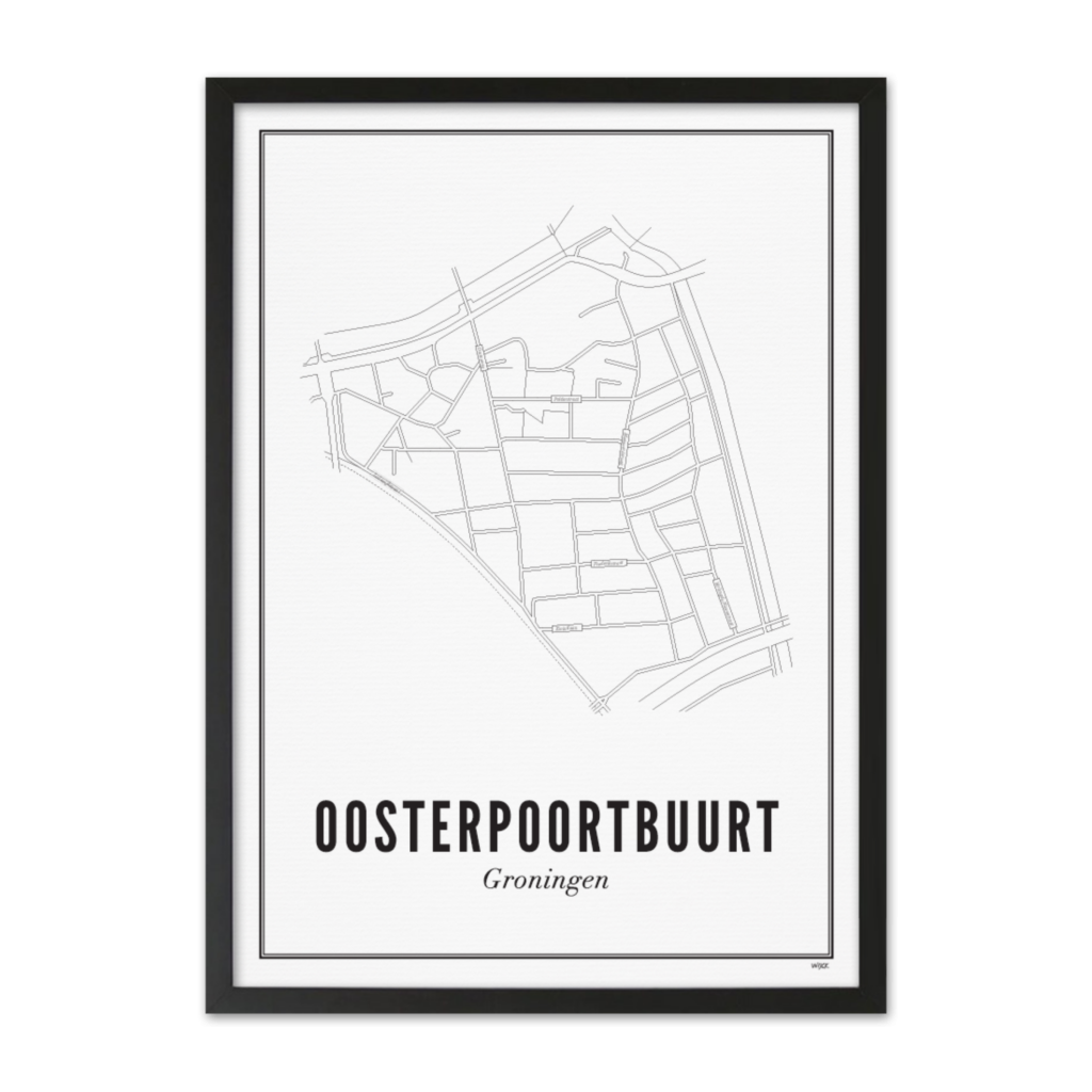 Groningen Oosterpoortbuurt Poster