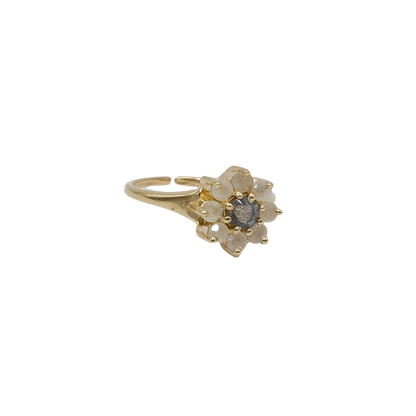 Vintage Ring Bloem Labradoriet
