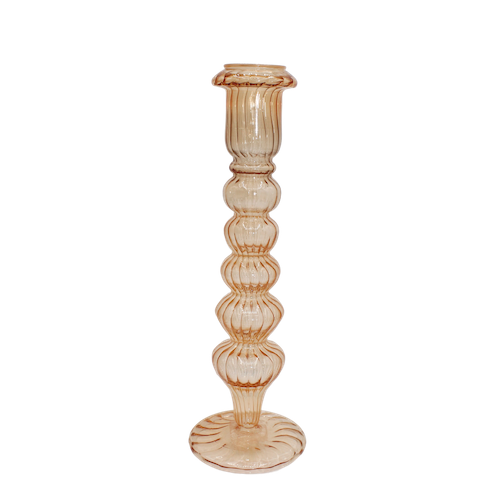 Glass Candlestick Blush