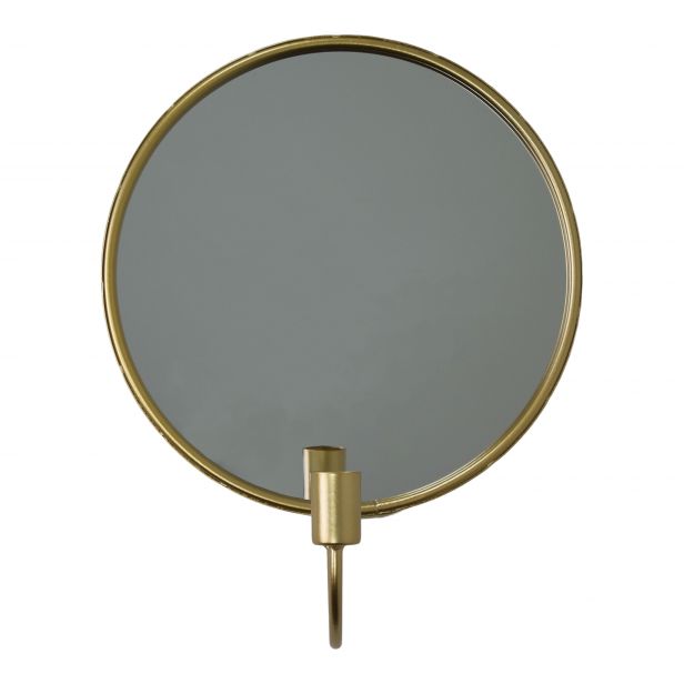 Mirror with Candle Gold and Black