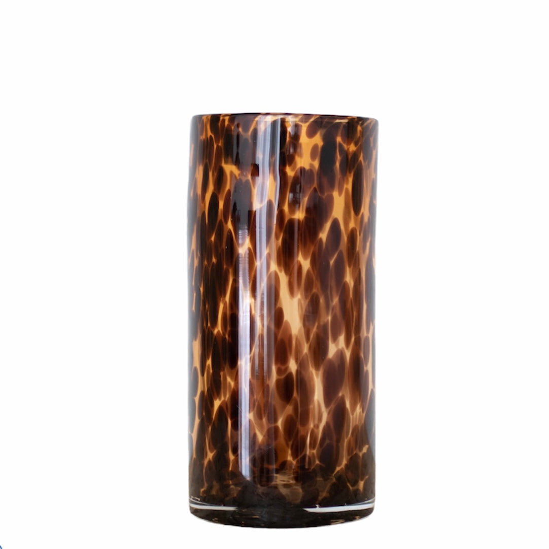 Panther Vase Amber 12x25