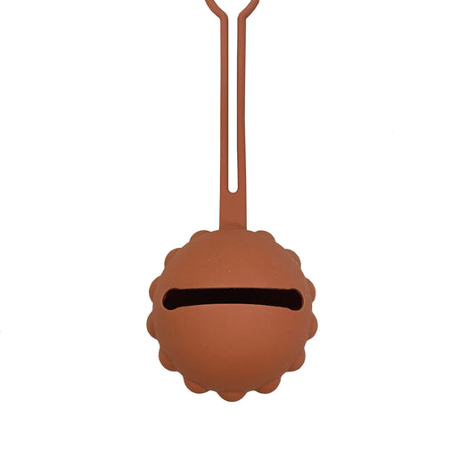 Silicone Pacifier Holder Brown