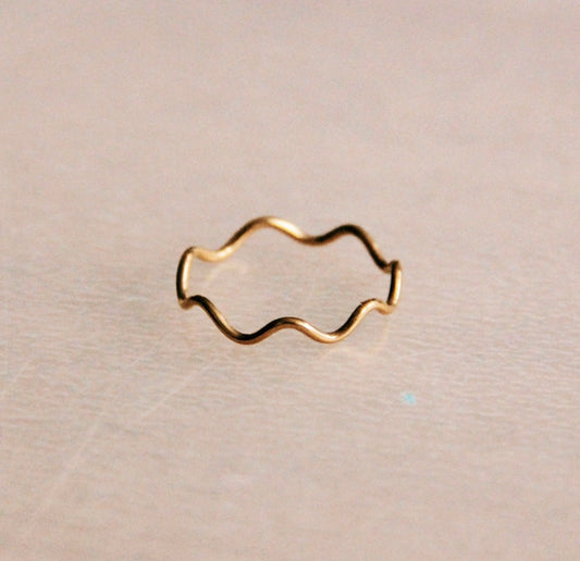 Minimalist Wave Ring